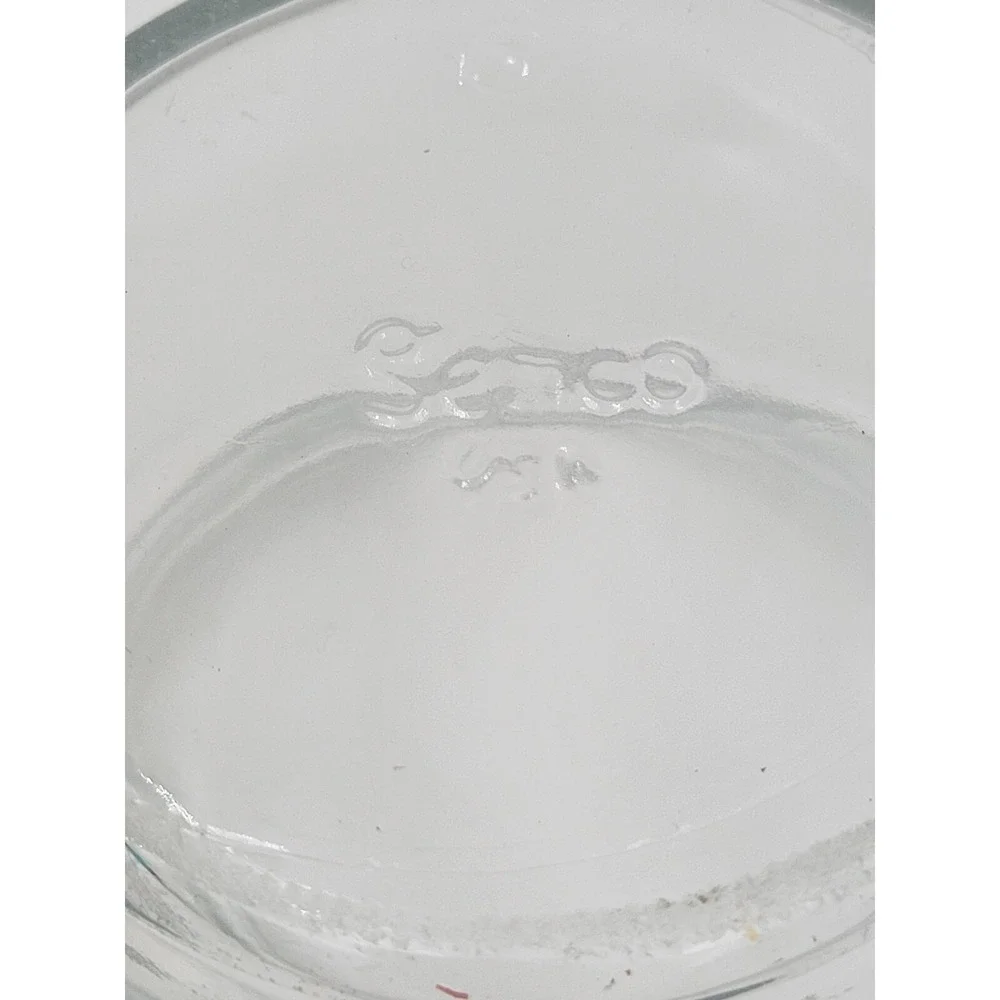 Gemco USA Manual Citrus Lemon Orange Juicer Glass Jar Plastic Lid Stripes